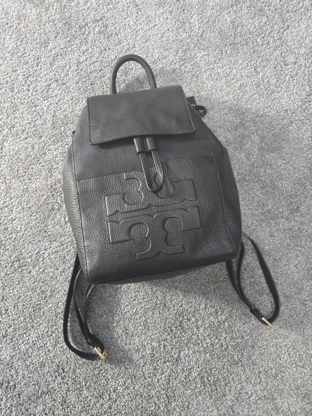 Tory Burch Bombe-T Flap Leather Backpack